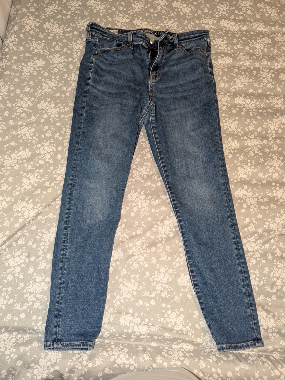 American Eagle Outfitters Women's Dark Blue Skinny Jeans Size 16